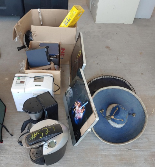 Coffee Machines, Mariachi Hats, Speakers, Pots and Pans, Mac Monitors and a Bread Maker