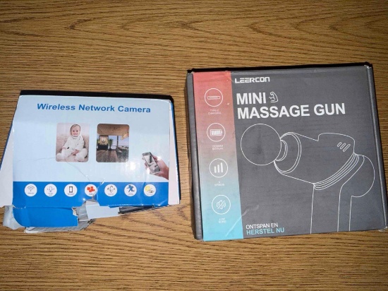 Wireless Network Camera and Mini Massage Gun