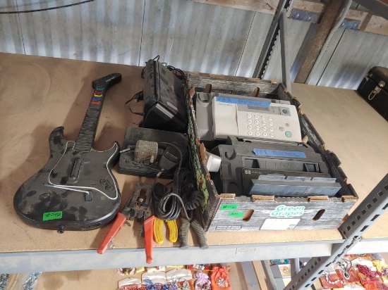 Fax Machine, Tools and Toy Guitar