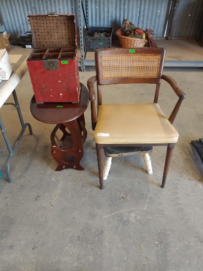 Chair, Stool, End Table and Jewelry Box