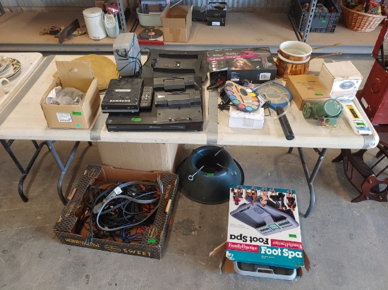 DVD Players, Foot Spa, Wires, Hair Dryer, Electric Fly Swatter, etc.