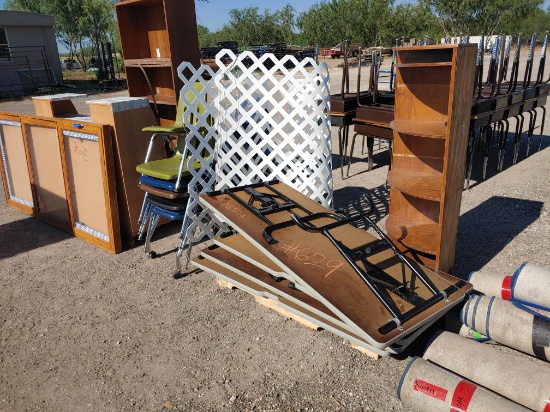 Chairs, Tables and Shelf