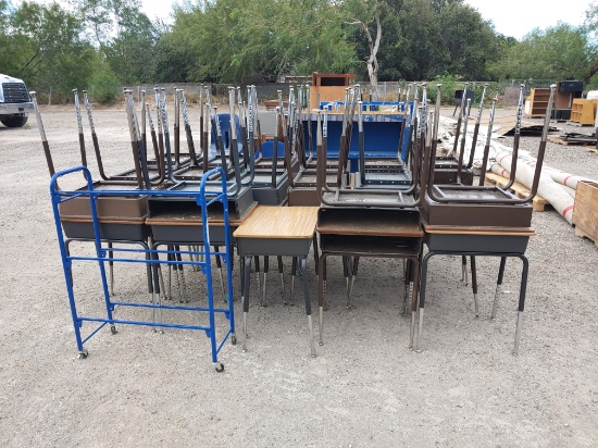 Student Desks and Rack