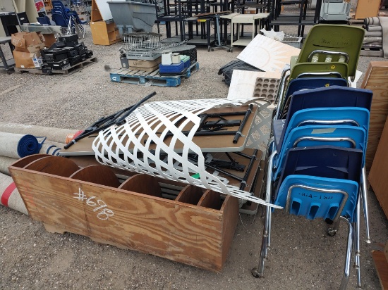 Chairs, Tables and Shelf