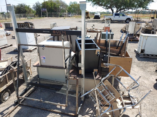 Desks, Whiteboards, Combo Desk, Metal Rack and Media Cart