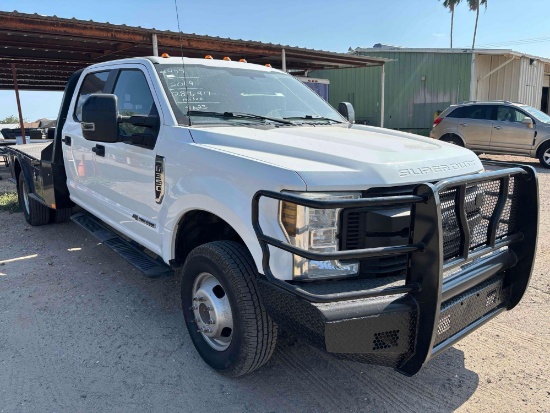 2019 Ford F-350 Pickup Truck with Dually Flatbed, VIN # 1FD8W3HT8KED64623