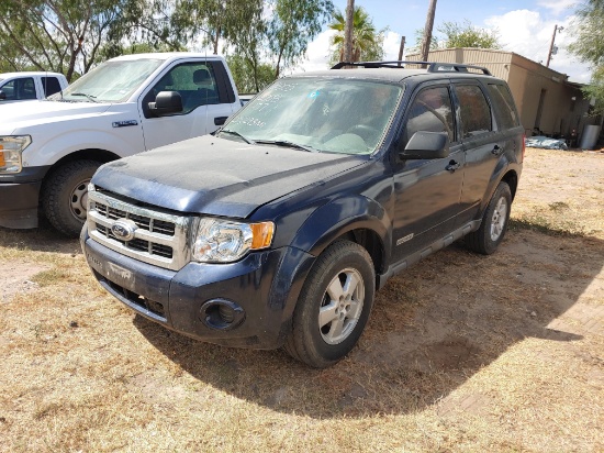 2008 Ford Escape Multipurpose Vehicle (MPV), VIN # 1FMCU02Z48KB91477