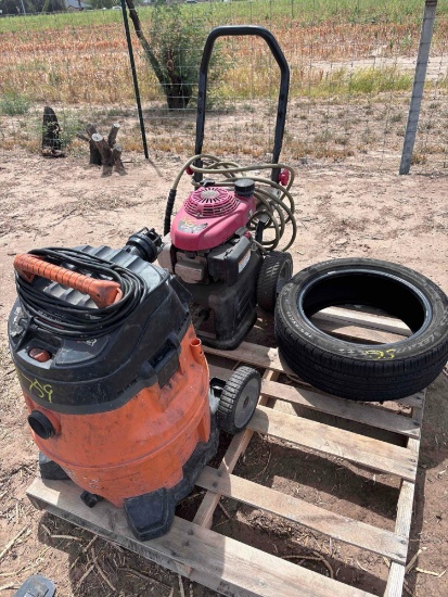 Vacuum, Pressure Washer and Tire