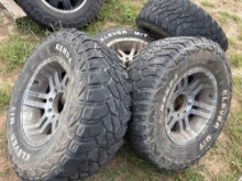 (4) Tires with Rims - Kenda Klever M/T 35X12.50 R18 LT