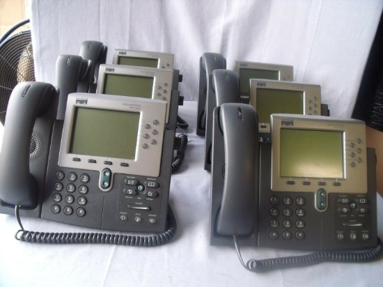 LOT 6 Cisco IP Phone 7900 Series VoIP CP-7961G Office Telephones!