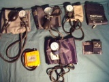 Misc. Lot of 7 Blood Pressure Cuffs Adult, SM Adult, Infant,Child For Parts!