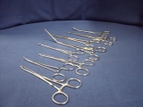 Lot of 8 Forceps Scissors: 135-190, weck 165, 50-1181. the rest unnumbered