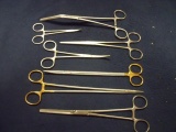 Lot of 7 Aesculap Forceps and Scissors