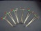 Lot of 6 angled Clamps forceps 35-3872 x2, Pilling LIFELOK USA X.XO x2,su7040, & Mueller no #.