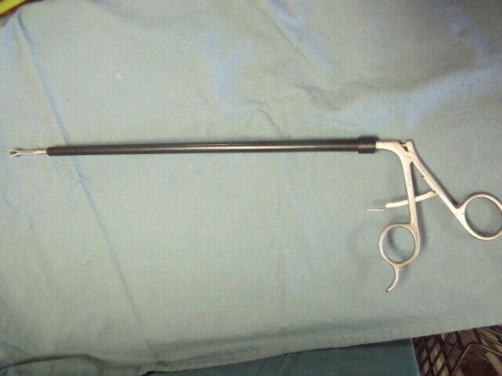 24-00120 Gallbladder Extractor Forceps Tissue Retractor Laparoscopic !