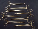 Lot of 8 V Mueller forceps