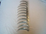 Lot of 11 Rusch Green Lite Fiberoptic Laryngoscope Blade 9-MAC 4 & 2-MAC 3 !