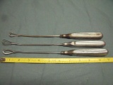 Lot of 3 Sklar & V. Mueller Curettes !