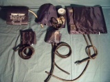 Misc. Lot of 5 Blood Pressure Cuffs Adult, Thigh, Infant For Parts!
