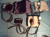 Misc. Lot of 5 Blood Pressure Cuffs Adult, Thigh, Infant For Parts!