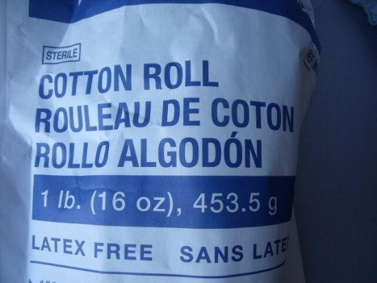 LOT OF 6 COTTON ROLLS ONE POUND EACH