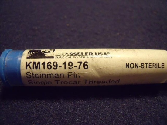 Lot of 6 Brasseler Steinman Pin Single Trocar Threaded KM169-19-76
