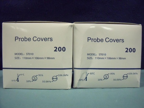 TWO BOXES OF 200 EACH MINDRAY (400 TOTAL) SMARTEMP PROBE COVERS