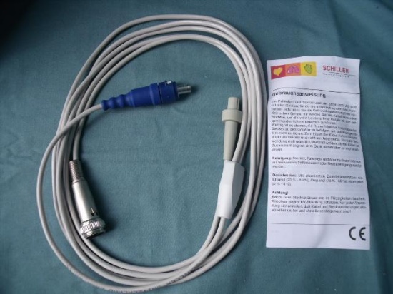 ONE NEW SCHILLER 2.310264 CARDIAC OUTPUT Y-CONNECTION CABLE PB-1000