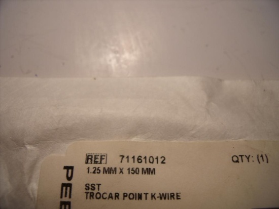 SMITH & NEPHEW 71161012 TROCAR POINT K-WIRE!