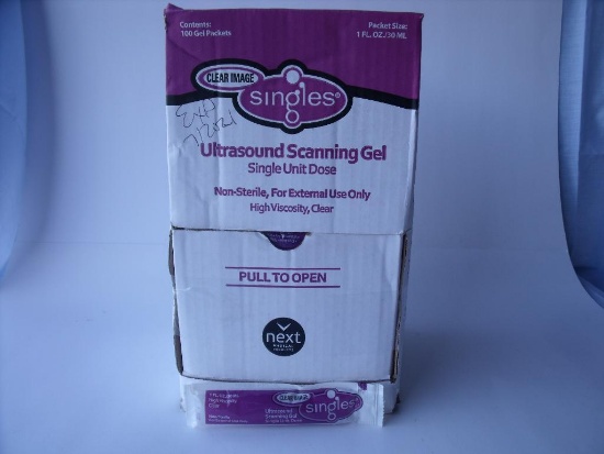 CLEAR IMAGE 02-400B-030 BOX OF 100 1oz PKS OF ULTRASOUND GEL!