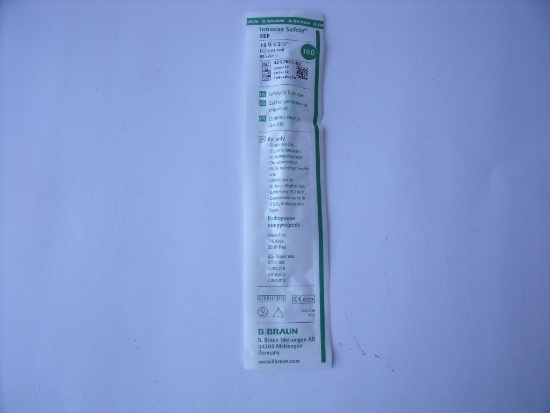 BRAUN 4252561-02 BAG OF 48 INTORCAN SAFETY IV CATHETERS!