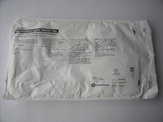 CAREFUSION 4302C PEDIATRIC LUMBAR PUNCTURE TRAY!