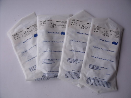 RHINO ROCKET 11S-S0800-08AS BAG OF 4 SLIMLINE POST OP PACKING, LARGE!