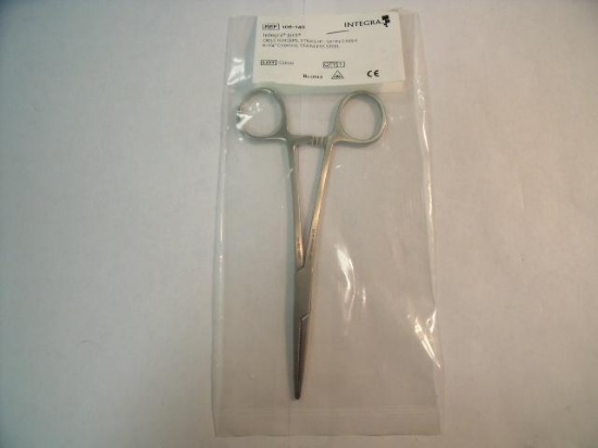INTEGRA/JARIT 106-140 CRILE FORCEPS, STRAIGHT, SATIN FINISH 6-1/4" (159MM), STAINLESS STEEL!