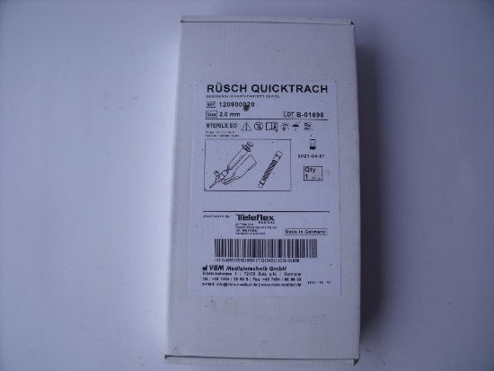 RUSCH QUICKTRACH 120900020 BAG OF 2 EMERGENCY CRICOTHYROTOMY DEV.!