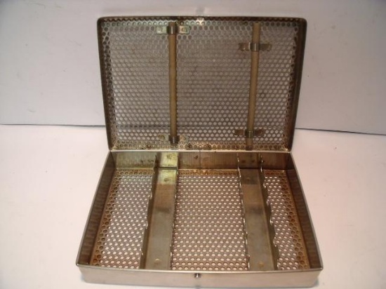 UNBRANDED SILVER STERILIZATION CASE !