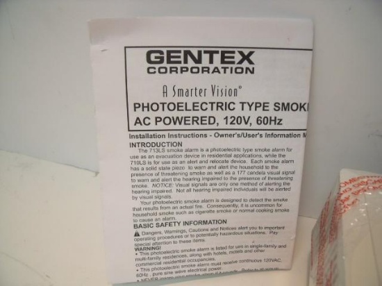 GENETEX 710LS PHOTOELECTRIC TYPE SMOKE ALARM !