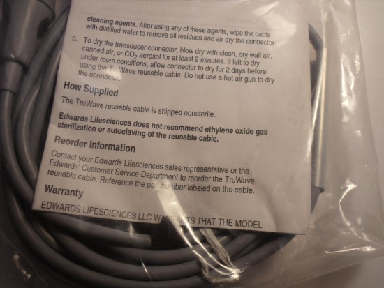 EDWARDS PX1800 896494021 TRUWAVE REUSABLE CABLE!