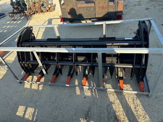 Unused Quick Attach 78'' Heavy Root Grapple Rake
