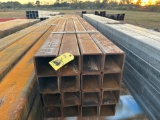 16 Pcs 4in Square Tubing 1/4in Gauge 10ft