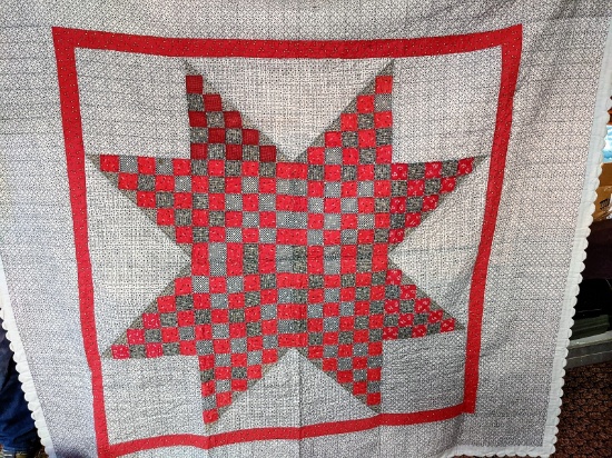 Early hand-stitched Star Quilt