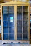 Circa 1830 Grain Painted 20 pane Bookcase