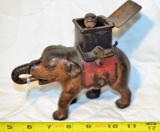 Cast Iron Mechanical Bank with Houdah Man