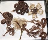 Victorian Era Hairwork Bouquets