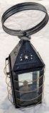 1800's Star Decorated Tin Candle Lantern