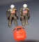 Vintage Zee Toys Zylmex (2) Major Mercury Figures w/ Rocket Backpack set