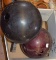 Vintage left handed bowling balls