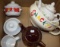 Miscellaneous Box Lot  w/ Teapots & Campbell soup covered bowls