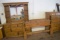 Walnut finish twin bedroom set