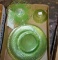 Green Depression glass